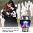 thumbnail image 4 of Owl Little Cremation Urn For Men And Women Ashes, Decorative Keepsake Blue Urns For Human Ashes For Male & Female, Moon Little Urns For Girl, Purple Small Urn For Adults 3 Inch, 4 of 7
