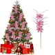 thumbnail image 1 of Ramas de decoración navideña de 32 pulgadas de lentejuelas doradas de bayas polvo | Ramas de bola para fiestas navideñas, rojo, azul, blanco, oro, rosa intenso, plástico, disposición flexible de, 1 of 6