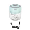 thumbnail image 2 of Kearding Triturador de ajos eléctrico portátil de 3,7 V con carga USB, rebanador de acero inoxidable, picador, casa interior, cocina, pimienta, Cocina y Comedor Verde Kearding HA059907-02B, 2 of 6