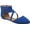 Blue, variant on Journee Womens Marlee Back Heel Zip Pointed Toe Cage Flats