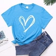 thumbnail image 3 of SDNall Valentine'S Day Shirts Love Shirt Cute Heart Graphic Pullover Color Printing Short Sleeves Shirt (Blue,Sizes:S-3XL), 3 of 9