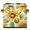Multicolor 3, variant on CURLYOOT Vintage Floral Cube Storage Bin 11 Inch Fabric Storage Cube for Shelves Decorative Ethnic Flower Foldable Basket with Leather Handle for Closet Shelves Organizer