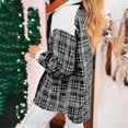 thumbnail image 4 of Cilsoka Womens Plaid Shacket Jackets Oversized Denim Jacket Casual Long Sleeve Button Down Zip up Plaid Shacket Boyfriend Jean Jacket With Pockets, 4 of 5