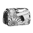 thumbnail image 1 of Disketp Floral Sugar Skull Portrait Estuche de Lápices de Doble Capa con Tapa Abatible y Cremallera, Organizador Escolar para Adolescentes y Adultos, 1 of 7