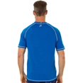 thumbnail image 3 of Mens UPF 50+ Rashguard Swim Tee Short Sleeve Running Shirt Swimwear Swim Shirts, Royal, Size: 2X, Uzzi Active Wear, 3 of 4