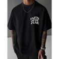 thumbnail image 3 of Men's Graphic T-Shirt Faith Over Fear Daily Wear 100% Cotton Unisex Gift Idea For Him Her Streetwear Design Comfortable Casual Top, 3 of 13