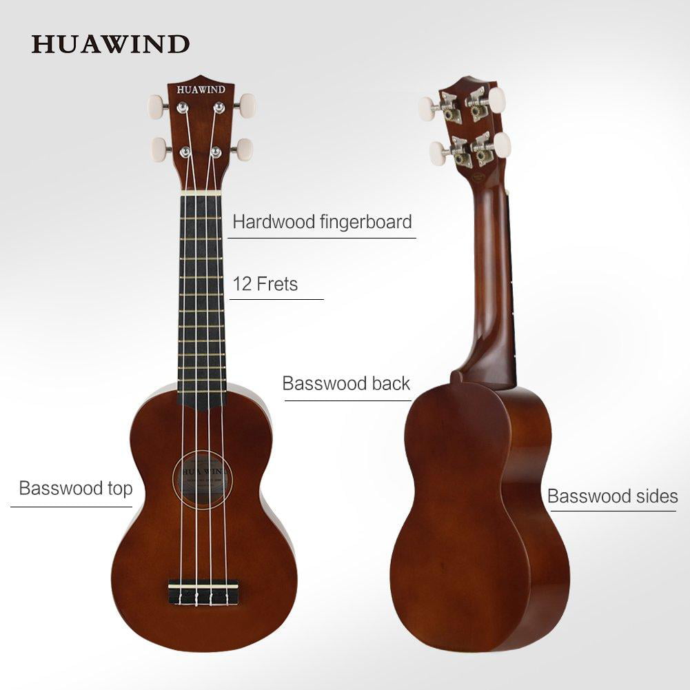 rose Hua Wind Soprano ukulélé 21 pouces ukulélé pour débutants enfants guitare quatre cordes ukulélé pour enfants en bois avec le sac de concert 