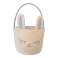 thumbnail image 2 of Cesta de conejito de Pascua con asa, adorable bolsa de golosinas vacía, organizador de almacenamiento Azul y blanco, 2 of 9