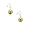 thumbnail image 2 of Delight Jewelry Goldtone Large Disc Letter - & - 3/4'' Gold Tone Infinity French Earrings, 2 of 4