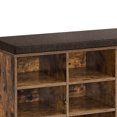 thumbnail image 2 of VASAGLE Banc à Chaussures, Banc de Rangement, Banc Porte-Chaussures, 9 Compartiments, Brun Rustique et Brun, 2 of 7