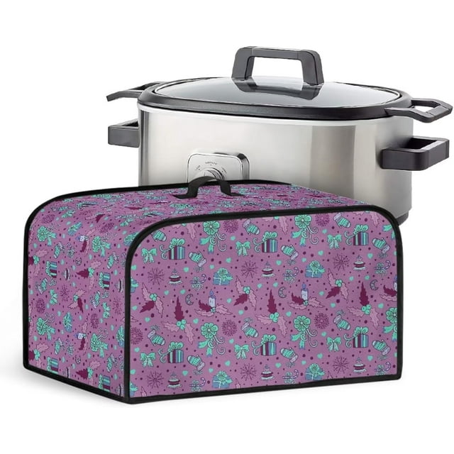 Christmas Decorations Portable Slow Cooker Cover Appliance Cover Universal Fit with Side Mesh Pocket and Handy Handle Easy to Clean and Storage for Home Kitchen, CZA64