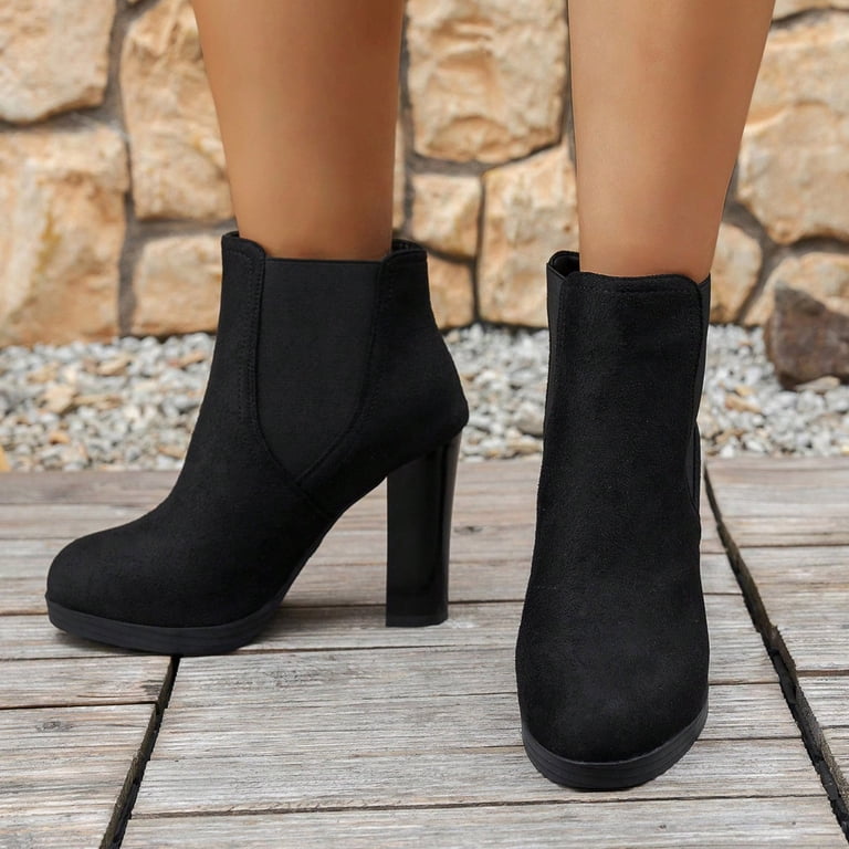womens black suede dress boots Adriana Suede Tall Boots-Black 6.5 main image 0