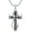 2-01-Cross Antler Fish Hook, variant on Cross Necklace for Men - 925 Sterling Silver Cross Deer Antler Fish Hook Pendant - Hunting Jewelry Gifts 22+2