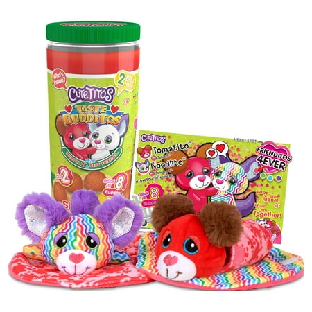 UPC: 0885561392241 | Cutetitos Taste Budditos Spaghetti & Meatballs – 2 Collectible Plush Mini Animals