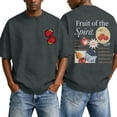 thumbnail image 2 of Fruit of the Spirit Christian Graphic T Shirts for Men Vintage Washed Oversized Tshirt Faith Back Print Religious Short Sleeve Casual Tops for Streetwear Summer, 2 of 6