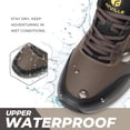 thumbnail image 4 of FitVille Mens Extra Wide Hiking Shoes Outdoor Low-top Waterproof Sneakers with Arch Support, Brown/Black, 11 X-Wide, 4 of 8