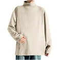 thumbnail image 2 of Big and Tall Sweaters for Men,M-5XL Fleece Turtleneck Sweater,Long Sleeve Casual Soft Comfy Pullovers, 2 of 6