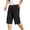 Black, variant on Men's Outdoor Capri Pants Quick Dry Hiking 3/4 Below Knee Shorts with Zipper Pockets