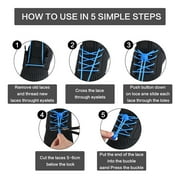No Tie Shoelaces Elastic Heavy Duty Lock Adjustable Multi-colored Kids Adults Tieless Sports Shoe Strings Shoes Accessories-1 Set