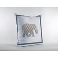 thumbnail image 2 of Light Elephant Throw Pillow with Removable Cover in Muted Gold on White 18x18, 2 of 5