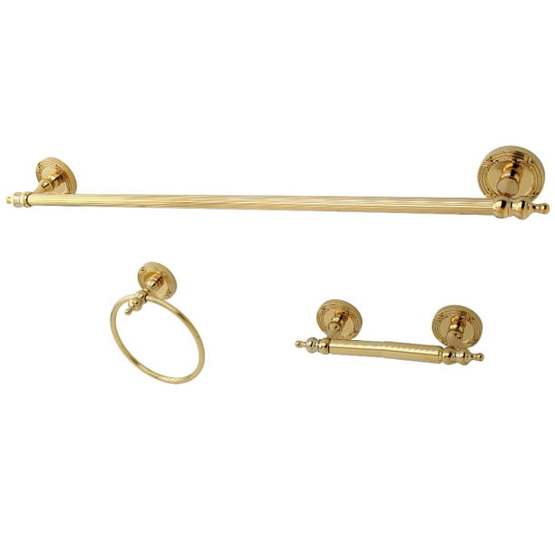Kingston Brass BAK991148PB 3Piece Bathroom Accessories Set, Polished
