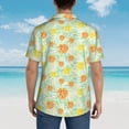 thumbnail image 6 of Daiia Tree Palms Lemon Hawaiian Shirt for Men Gentle Cotton Regular Short Sleeve Casual-X-Large, 6 of 9