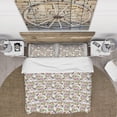 thumbnail image 3 of Designart 'Pattern with Flowers and Birds' Cabin & Lodge Duvet Cover Set, 3 of 4