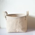 thumbnail image 3 of Cesta de almacenamiento para macetas de tela de mezcla de algodón, caja de almacenamiento de escritorio, organizador de artículos diversos para niños, cesto para la ropa sucia, 3 of 5