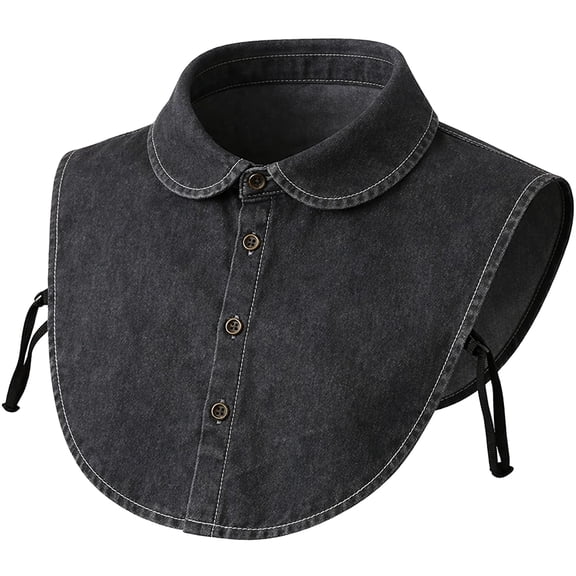 Denim False Collar for Women, Detachable Half Shirt False Collar for Daily Wear
