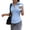 Blue, variant on Y2k Button Up Shirt Women Short Sleeve V Neck Blouse Slim Fitted Collared Top Cute Preppy Coquette Tops Wine M