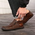 thumbnail image 4 of HAJWOH The First Young Shoes Men, Men’S Handmade Premium Leather Slip-On Driving Boots Travel & Outdoor Brown US-6.5(EU-38), 4 of 8