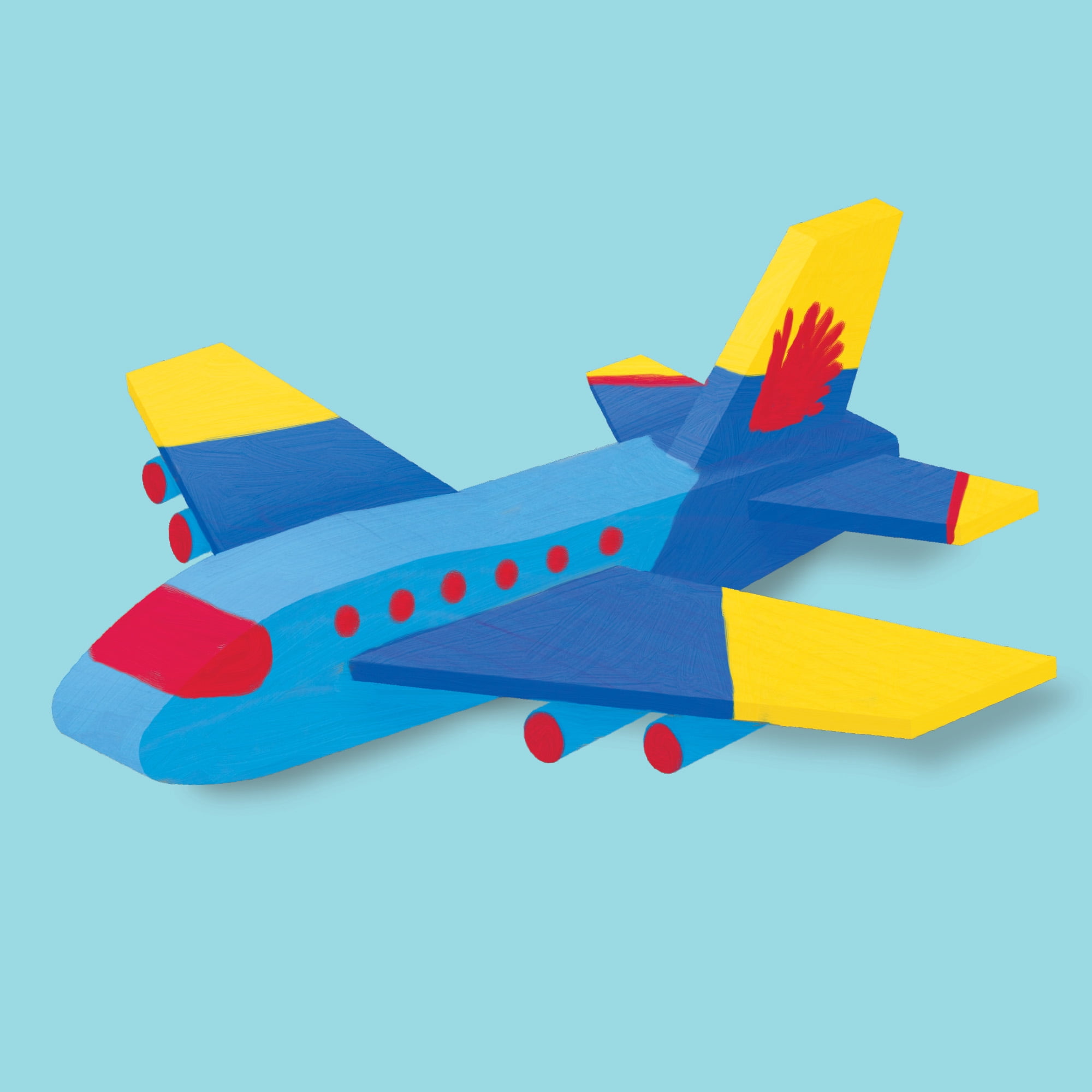 (2 pack) Hello Hobby Build Your Own Wooden Airplane, 21 Pieces, Art & Craft Kit, Boys and Girls, Child, Ages 6+
