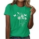 thumbnail image 1 of Tops de Manga Corta de Algodón para Mujeres, Moda Impresa Cuello Redondo Blusa Casual para el Hogar Y el Uso Diario, 1 of 4