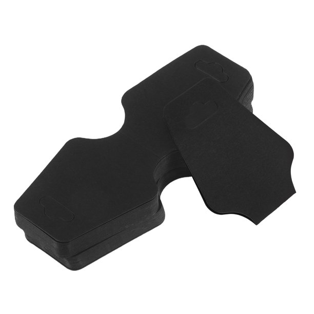 WEUVEB 400Ud Tarjetas Para Exhibir Joyería En Papel Kraft Negras Con Adhesivo Para Pulseras Y Collares