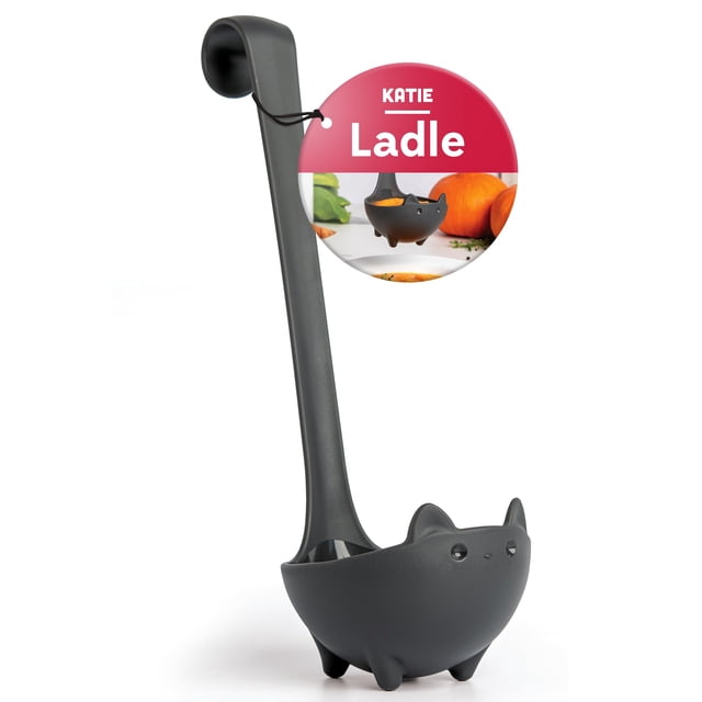Cucharón para sopa OTOTO Katie Cat Black Cat, accesorio de cocina
