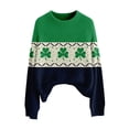 thumbnail image 6 of St Patricks Day Sweater Women Long Sleeve Crewneck Irish Oversized Pullover Plus Size Sweater, 6 of 8
