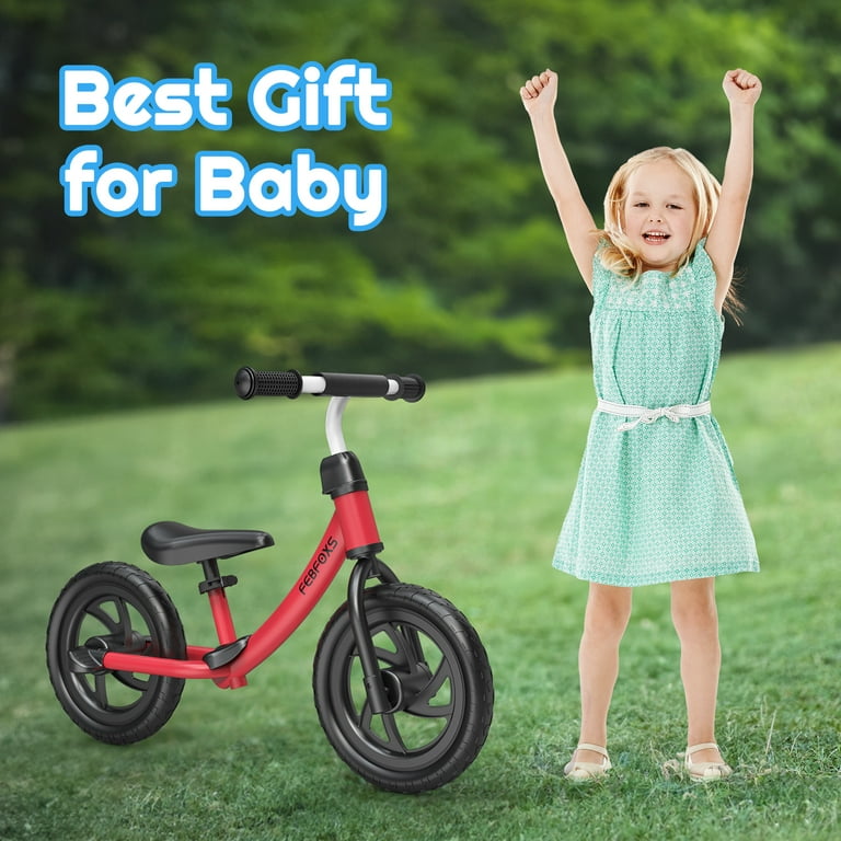 FEBFOXS Toddler Balance Bike Lightweight Children s No Pedal Bike Adjustable Seat 3 6 Years Old Walmart