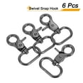 thumbnail image 3 of Uxcell 6 Pack Swivel Snap Hook, 25mm(1") Trigger Snap Heavy Duty Metal Lobster Claw Clasp Lanyard Clips for Straps Bags Belting Leathercraft, Gun Black, 3 of 6
