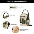 thumbnail image 4 of FORMRS Crossbody Bag for Women Quilted Travel Shoulder Cell Phone Purse with Chain Strap Handbag, Beige Christmas Trees, 4 of 7
