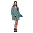thumbnail image 2 of Moomaya Robe Droite Mini à Manches Longues Évasées Imprimée pour Femmes Vêtements d'Été, 2 of 6