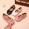 thumbnail image 5 of GiLiling Girls Mary Jane Flats, Square-Toe Bow Front Adjustable Strap, Soft Non-Slip Sole Flats Dressy Footwear for Parties Weddings (Beige, 5.5-6 Years), 5 of 9