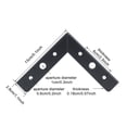 thumbnail image 3 of 4 Pieces Household Sofa Couch Coffee Table Steel Leg Attachment Replacing Bathroom Modern Triangular Legs Furniture Accessories Hardware Gold 10cm, 3 of 9
