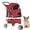Red, variant on SAEWUD 3-Wheel Pet Stroller - Dog Stroller, Cat Cage Jogger, Travel Folding Carrier for Cats, Waterproof Puppy Stroller with Cup Holder & Removable Liner.,Blue