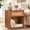 Tea Color, variant on LELELINKY Rattan Nightstand with Charging Station, 23" Wide Boho Bedside Table with Drawer and Shelf for Bedroom, Living Room, Tea Color
