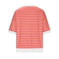 thumbnail image 6 of LYXSSBYX 3/4 Length Sleeve Womens Tops Womens Tops Casual Crewneck Middle Sleeve Striped Color Block Hem Trendy Pullover Shoulder Drop T Shirts Blouse, 6 of 6