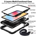 thumbnail image 5 of Heavy Duty Rugged Case For iPad (A16) 11th Gen / 10th Gen Shockproof Cover with Rotatable Stand & Shoulder Strap & Hand Strap & Pencil Holder, 5 of 10