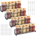 thumbnail image 5 of 2026 New Carbon Steel Wall-Mounted Kitchen Spice Rack, No-Drill Wall-Mounted Spice Rack, Kitchen Hanging Condiments Storage, Wall-Mounted Spice Rack for Cabinet Door Storage(2 Pcs), 5 of 7