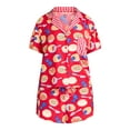 thumbnail image 4 of Way to Celebrate Women's Lunar New Year Print Notch Collar Top and Shorts Pajama Set, 2-Piece, Sizes XS-3X, 4 of 4