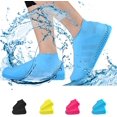 thumbnail image 1 of Calzado con protección contra la lluvia, cubrezapatillas de silicona para hombres y mujeres - cubrezapatillas impermeables, protección contra la lluvia para bicicletas, 1 of 7