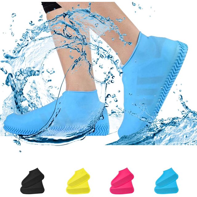 Calzado con protección contra la lluvia, cubrezapatillas de silicona para hombres y mujeres - cubrezapatillas impermeables, protección contra la lluvia para bicicletas